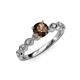 4 - Amaira Smoky Quartz and Diamond Engagement Ring 