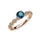 4 - Amaira Blue and White Diamond Engagement Ring 