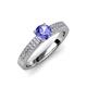 3 - Aysel Tanzanite and Diamond Double Row Engagement Ring 