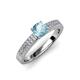 3 - Aysel Aquamarine and Diamond Double Row Engagement Ring 