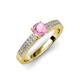 3 - Aysel Pink Tourmaline and Diamond Double Row Engagement Ring 