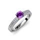 3 - Aysel Amethyst and Diamond Double Row Engagement Ring 
