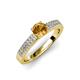 3 - Aysel Citrine and Diamond Double Row Engagement Ring 