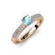3 - Aysel Aquamarine and Diamond Double Row Engagement Ring 