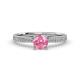 4 - Aleen Pink Tourmaline and Diamond Engagement Ring 