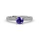 4 - Aleen Iolite and Diamond Engagement Ring 