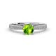 4 - Aleen Peridot and Diamond Engagement Ring 