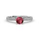 4 - Aleen Rhodolite Garnet and Diamond Engagement Ring 
