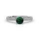 4 - Aleen Emerald and Diamond Engagement Ring 