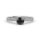 4 - Aleen Black and White Diamond Engagement Ring 
