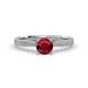 4 - Aleen Ruby and Diamond Engagement Ring 