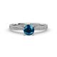 4 - Aleen Blue and White Diamond Engagement Ring 