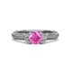 4 - Anora Signature Pink Sapphire and Diamond Engagement Ring 