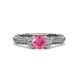 4 - Anora Signature Pink Tourmaline and Diamond Engagement Ring 