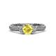 4 - Anora Signature Yellow Sapphire and Diamond Engagement Ring 