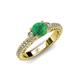 4 - Anora Signature Emerald and Diamond Engagement Ring 