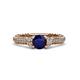 4 - Anora Signature Blue Sapphire and Diamond Engagement Ring 