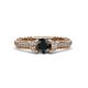 4 - Anora Signature Black and White Diamond Engagement Ring 