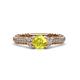 4 - Anora Signature Yellow and White Diamond Engagement Ring 