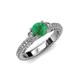 4 - Anora Signature Emerald and Diamond Engagement Ring 