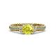 3 - Anora Signature Yellow and White Diamond Engagement Ring 