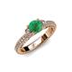 3 - Anora Signature Emerald and Diamond Engagement Ring 