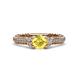 4 - Anora Signature Yellow Sapphire and Diamond Engagement Ring 