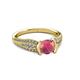 3 - Alair Signature Rhodolite Garnet and Diamond Engagement Ring 