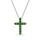 1 - Abella Petite Green Garnet Cross Pendant 
