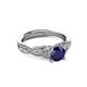 3 - Belinda Signature Blue Sapphire and Diamond Engagement Ring 