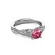 3 - Belinda Signature Pink Tourmaline and Diamond Engagement Ring 