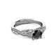 3 - Belinda Signature Black and White Diamond Engagement Ring 