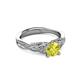 3 - Belinda Signature Yellow and White Diamond Engagement Ring 