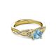 3 - Belinda Signature Aquamarine and Diamond Engagement Ring 