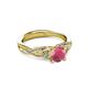 3 - Belinda Signature Rhodolite Garnet and Diamond Engagement Ring 