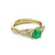 3 - Belinda Signature Emerald and Diamond Engagement Ring 