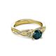 3 - Belinda Signature London Blue Topaz and Diamond Engagement Ring 