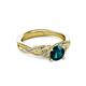 3 - Belinda Signature Blue and White Diamond Engagement Ring 