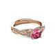 3 - Belinda Signature Pink Tourmaline and Diamond Engagement Ring 