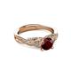 3 - Belinda Signature Red Garnet and Diamond Engagement Ring 