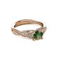 3 - Belinda Signature Diamond and Lab Created Alexandrite Engagement Ring 
