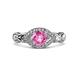 3 - Kalila Signature Pink Sapphire and Diamond Engagement Ring 
