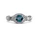 2 - Kalila Signature Blue and White Diamond Engagement Ring 