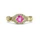3 - Kalila Signature Pink Sapphire and Diamond Engagement Ring 