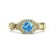 2 - Kalila Signature Blue Topaz and Diamond Engagement Ring 