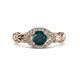2 - Kalila Signature London Blue Topaz and Diamond Engagement Ring 