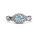 2 - Kalila Signature Aquamarine and Diamond Engagement Ring 