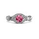 2 - Kalila Signature Pink Tourmaline and Diamond Engagement Ring 