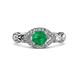 2 - Kalila Signature Emerald and Diamond Engagement Ring 