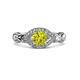 2 - Kalila Signature Yellow and White Diamond Engagement Ring 